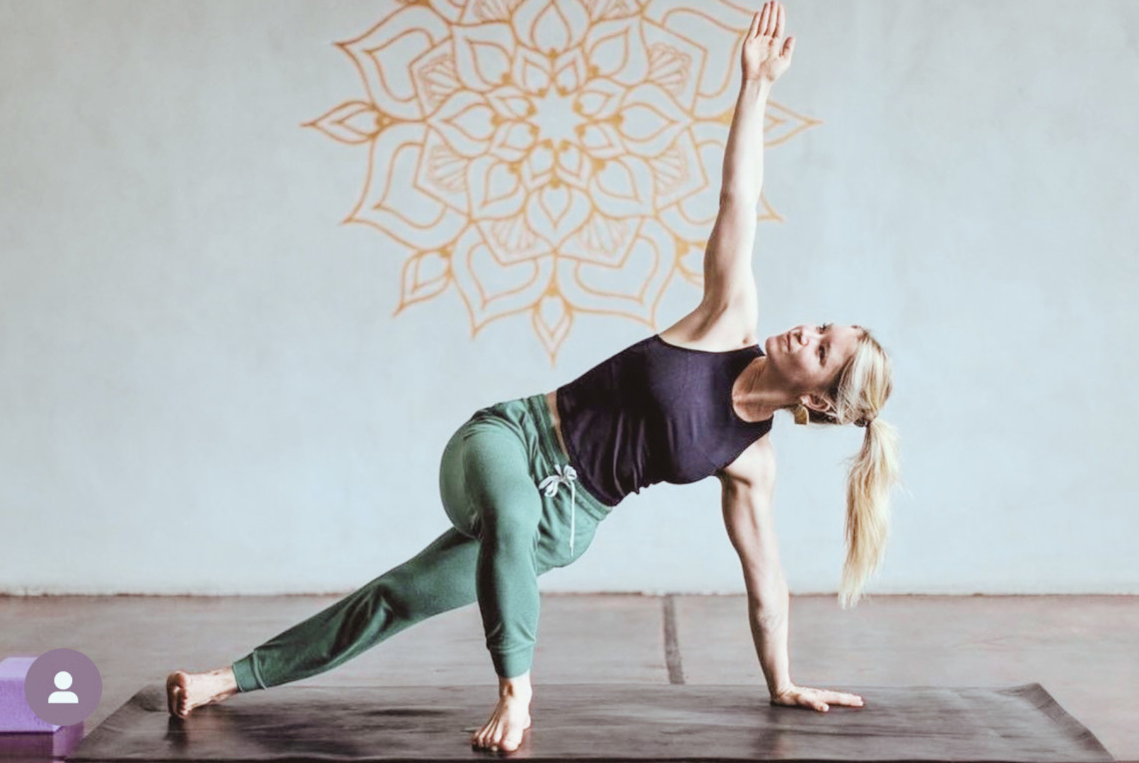 Shaelyn Delgado - instructor of Anatomy for Yoga and Mindful Movement, doing yoga