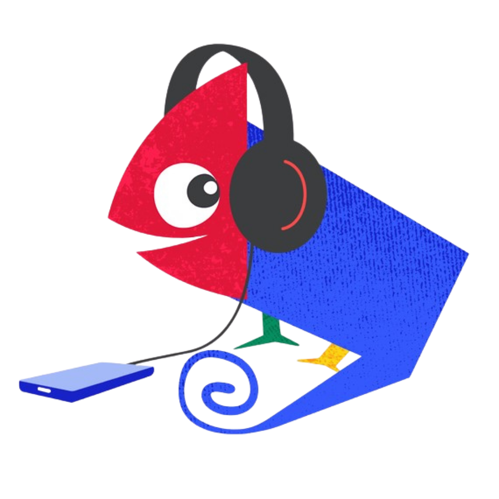 ZéZé fejhallgatóval, a képernyőmentes podcast-hallgatás játékos márkaeleme