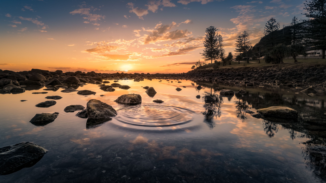 ripple in lake