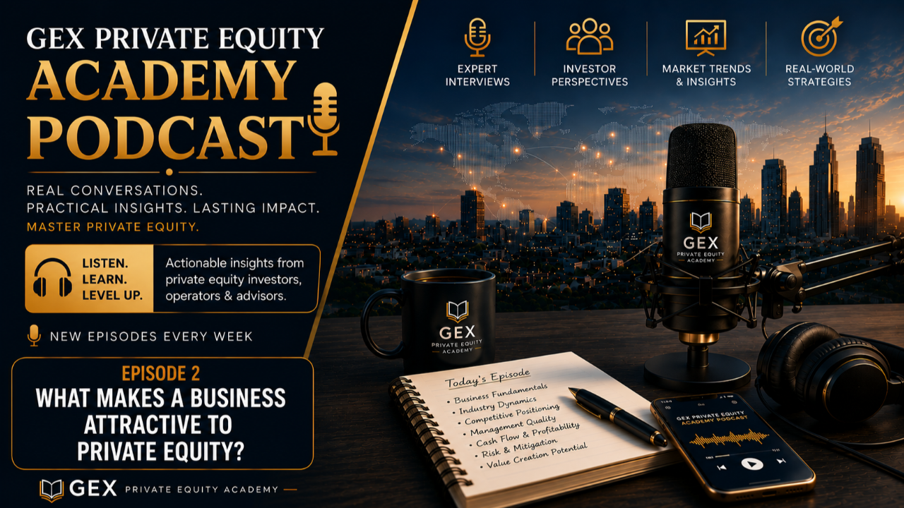 GEX Private Equity Academy Podcast Episode 2 – What Makes a Business Attractive to Private Equity?