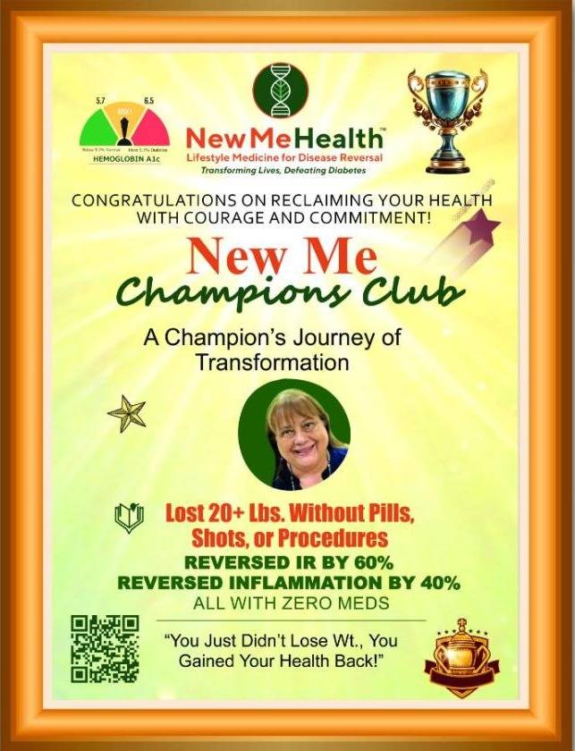 New Me Champions Club plaque