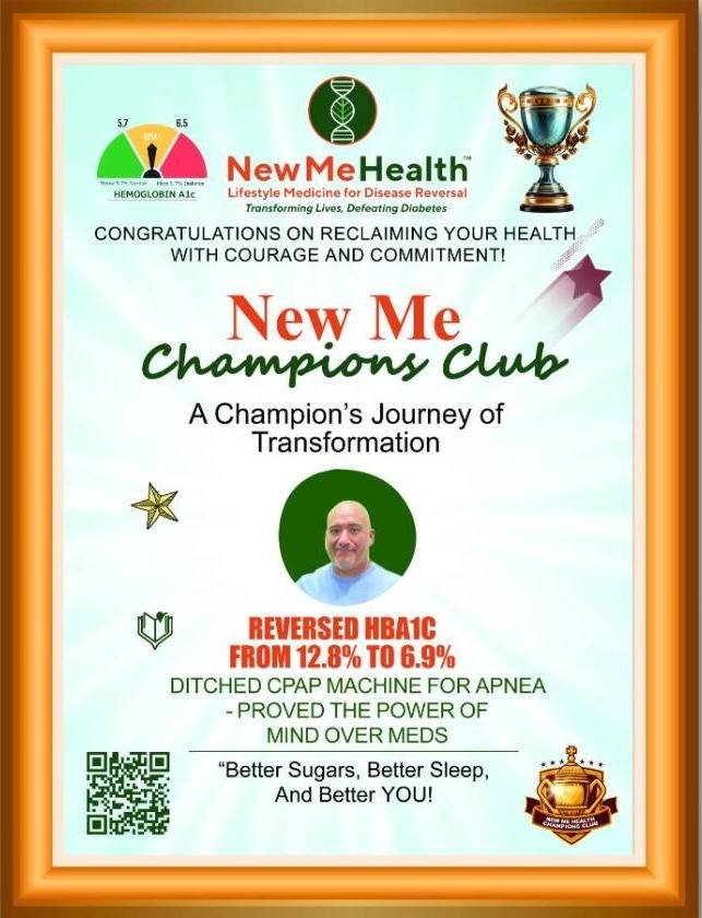 New Me Champions Club plaque