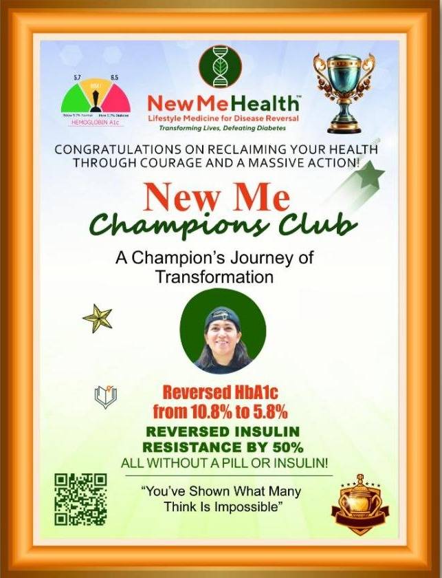 New Me Champions Club plaque