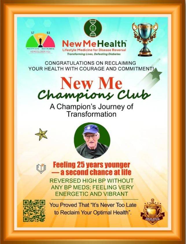 New Me Champions Club plaque