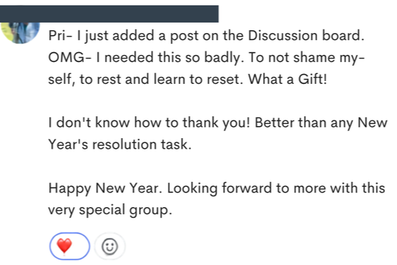 Member testimonial