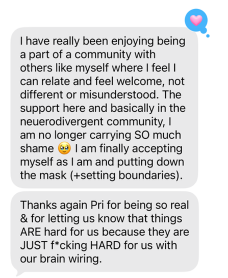 Member testimonial