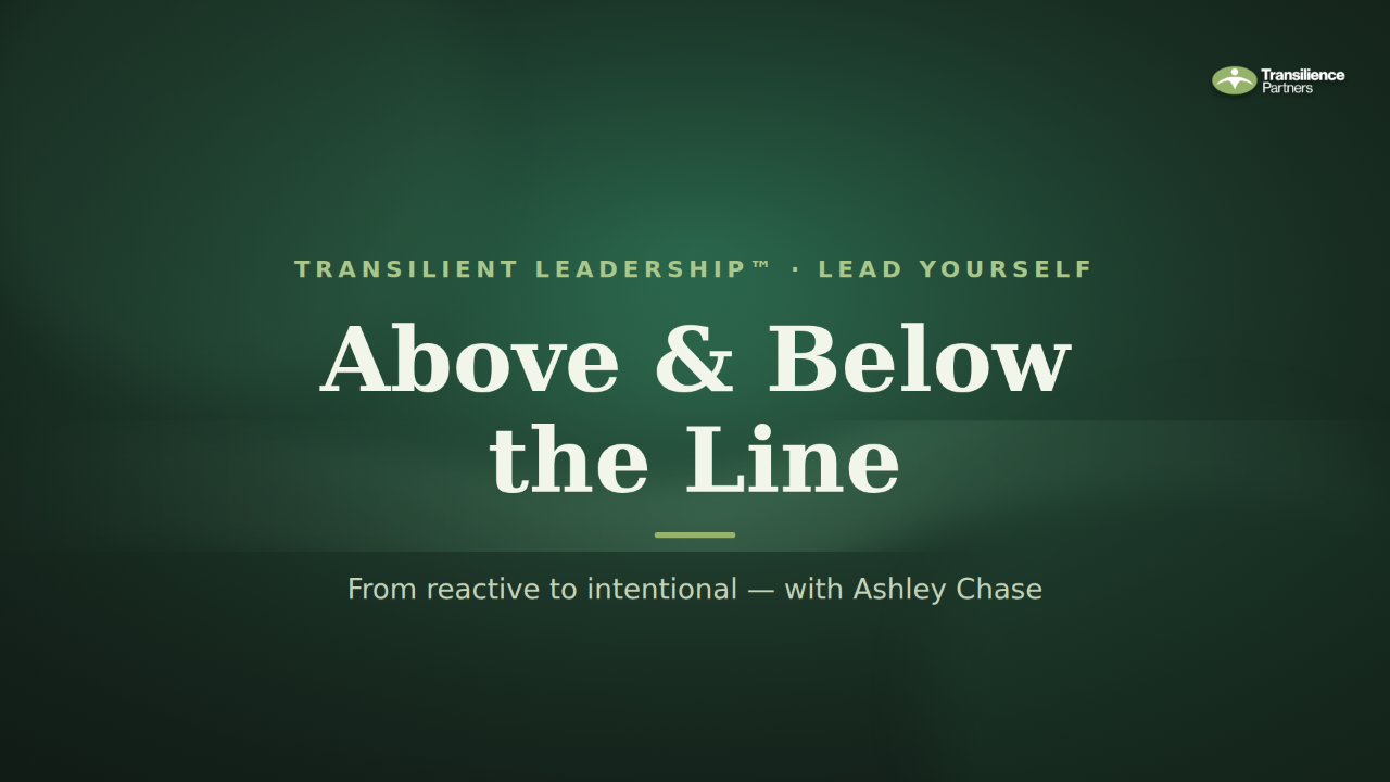Above & Below the Line course cover