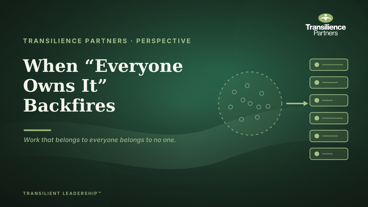 When "Everyone Owns It" Backfires: shared work turned into clearly owned pieces