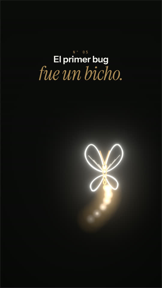 Portada del reel «El primer bug fue un bicho»