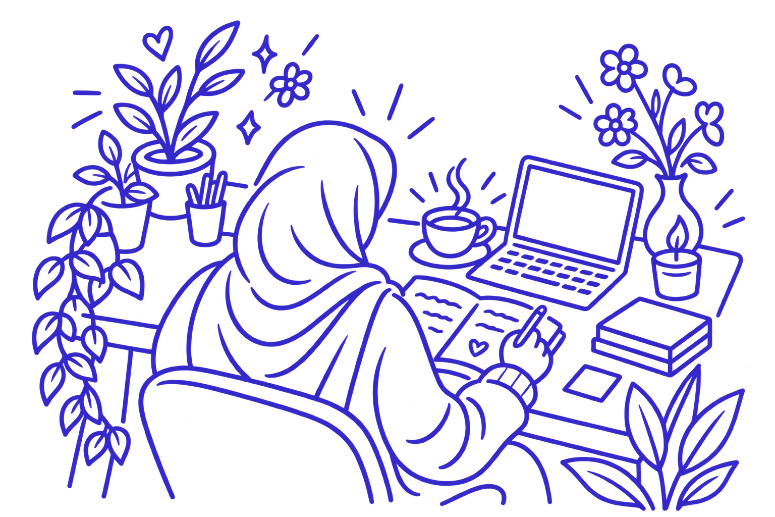 Kate Hepburn working on her laptop