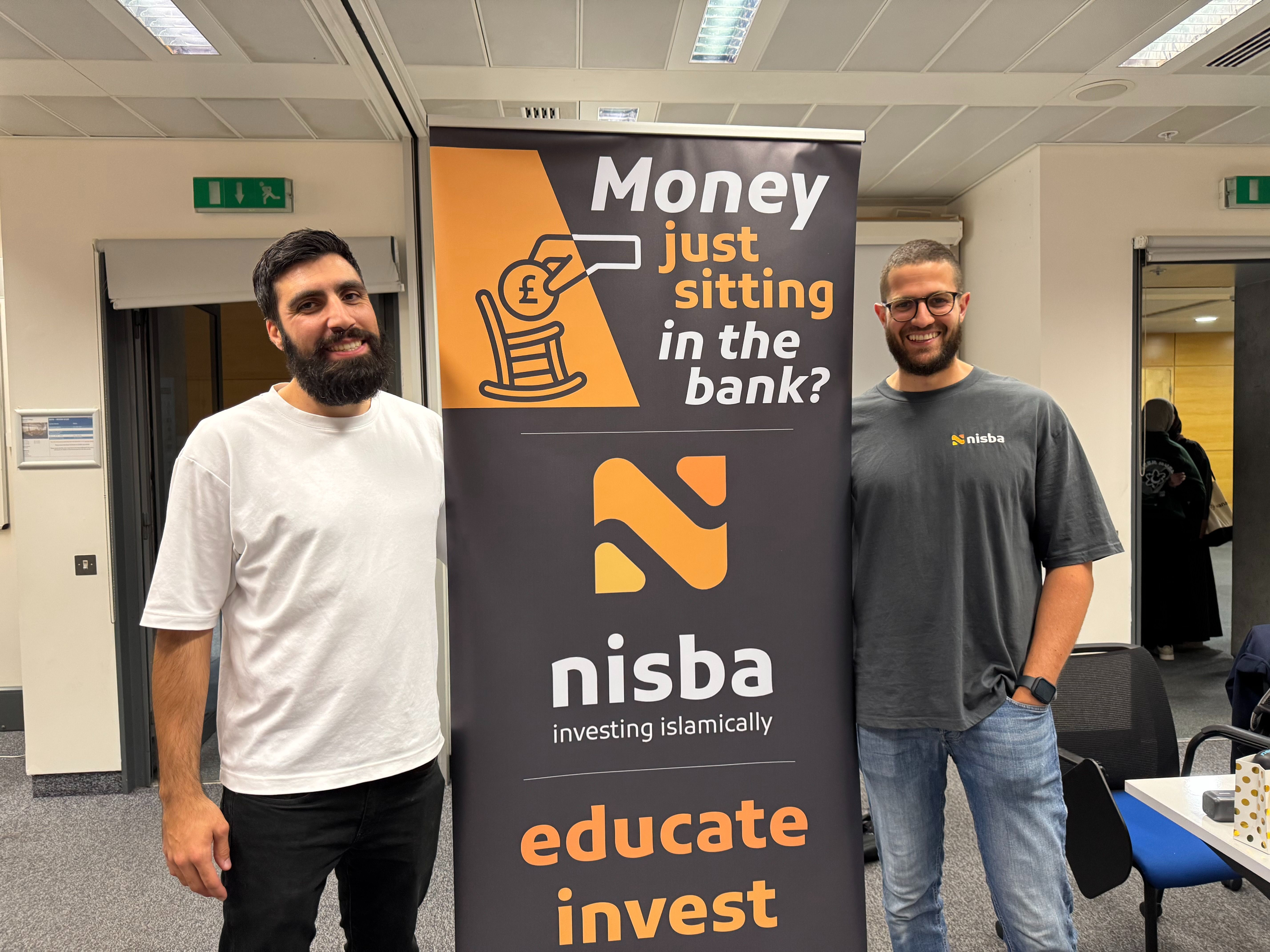 Ahmad and Adel, the Nisba founders, at a live Nisba event