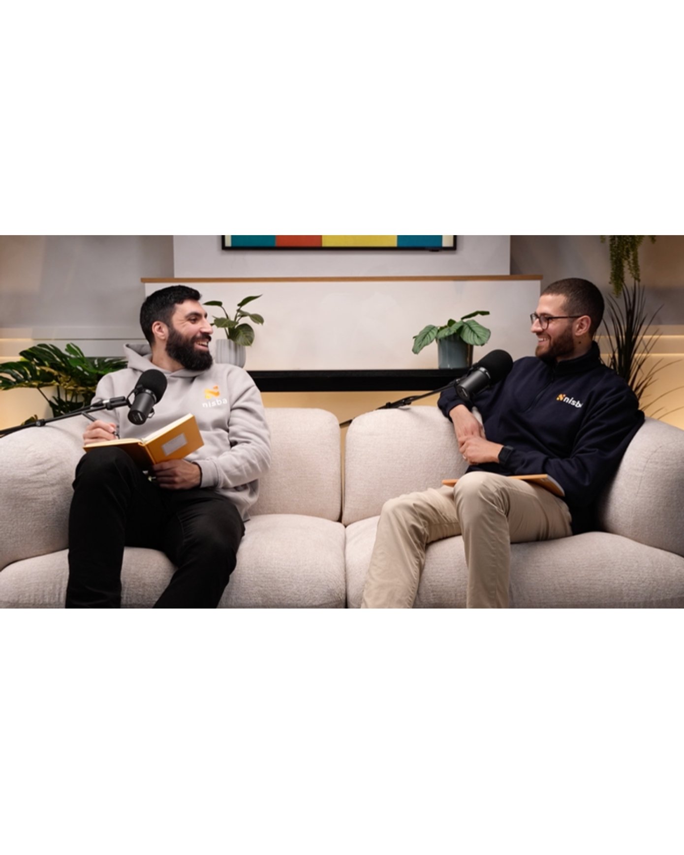 Ahmad and Adel chatting on the Nisba podcast