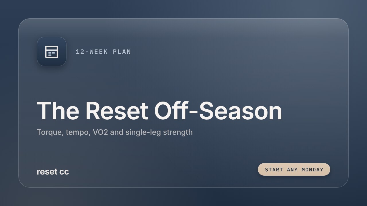 The Reset Off-Season, a 12-week cycling off-season plan