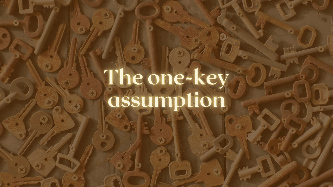 The one-key assumption