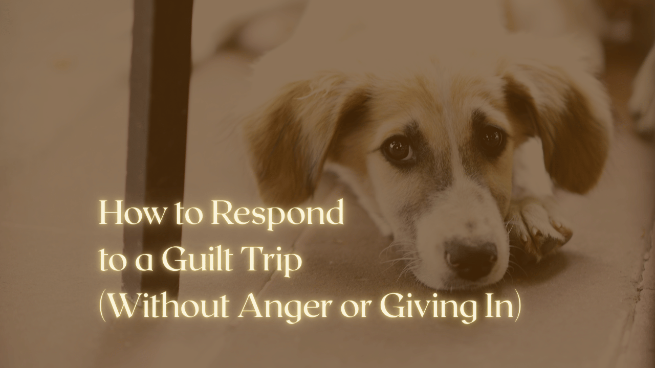 How to Respond to a Guilt Trip (Without Anger or Giving In)