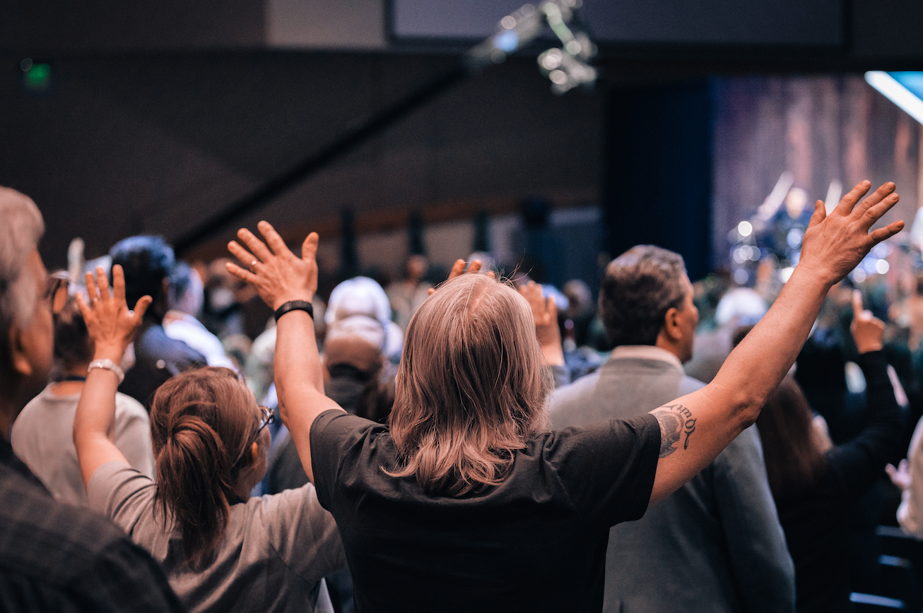 Students worshiping at Charis Bible College