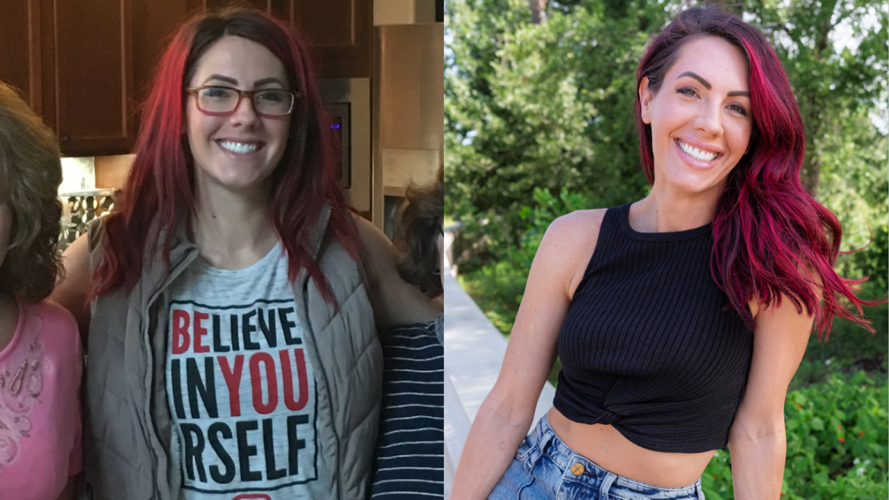 Meg Ellis before and after life transition using body, brain, behavior approach