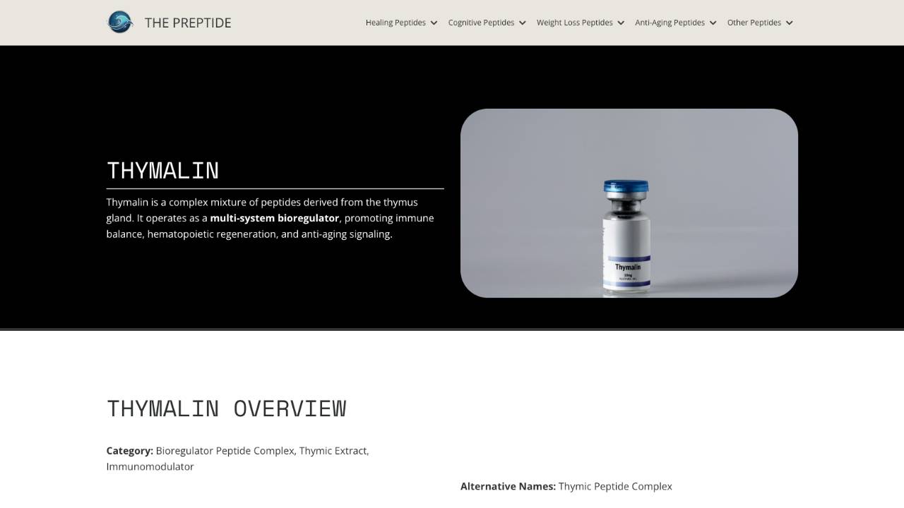 epithalon and thymalin Research Peptide Stacks – Tides Lab Australia main image 1