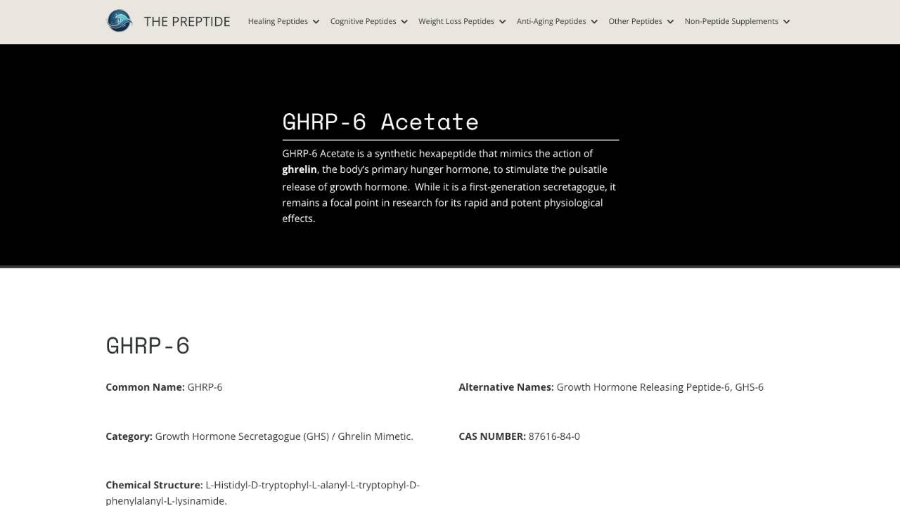 ghrp-6 vs ipamorelin appetite stimulation GHRP-6 Acetate