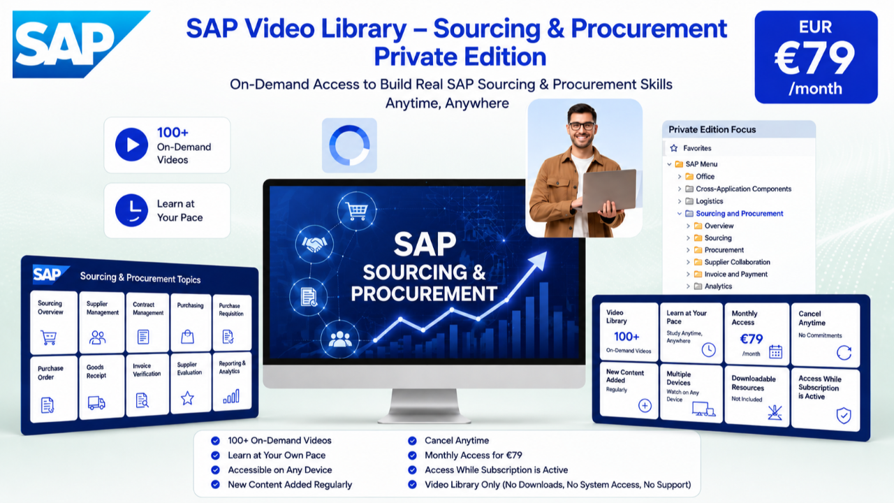 SAP Video Library – Sourcing and Procurement – Private Edition
