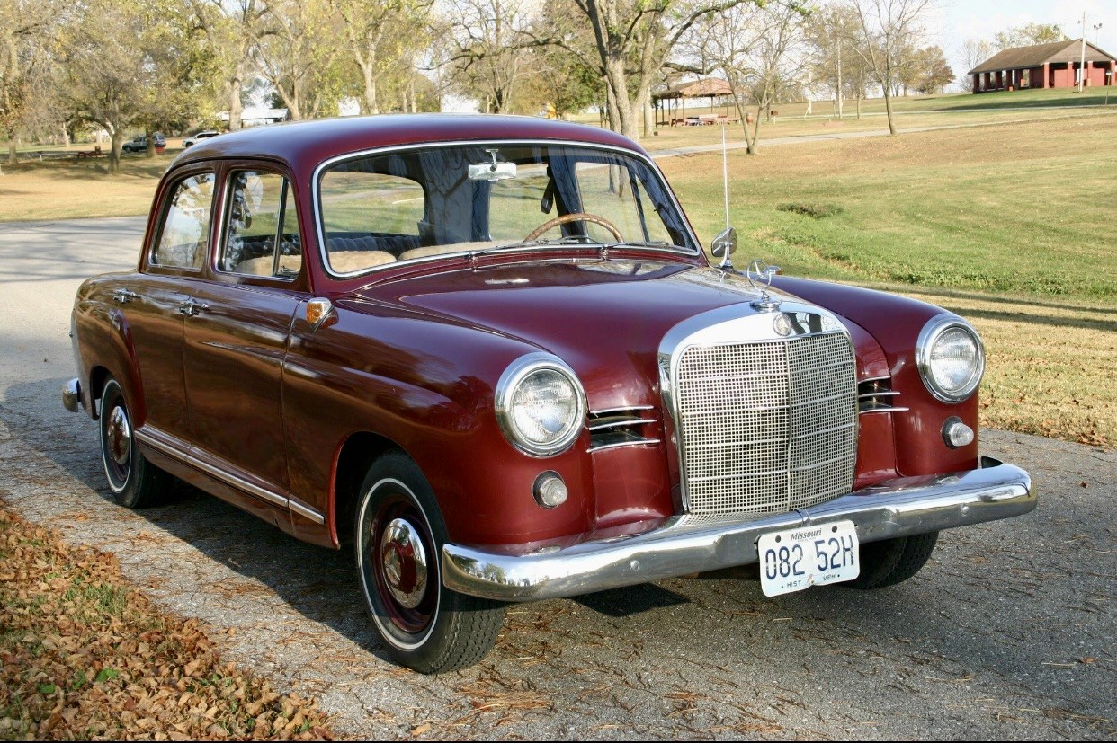 Sam’s red 1962 Mercedes-Benz 180d, which began his interest in Mercedes preservation and was sold prior to moving abroad