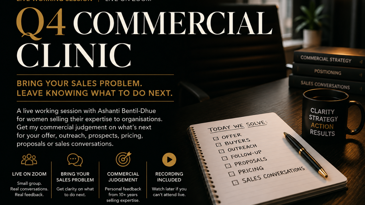 Q4 Commercial Clinic — live working session, September 17, 2026