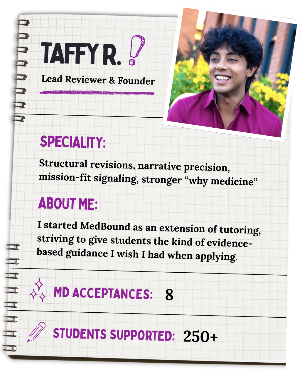Taffy's tutor showcase (founder & lead reviewer)