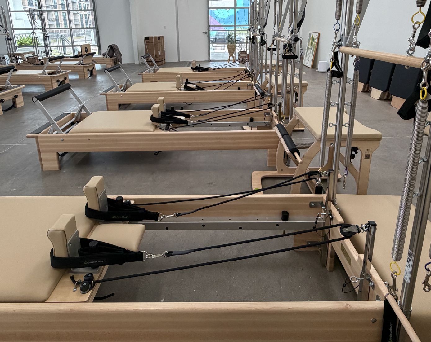 Pilates equipment class at ALIGN Pilates Sawyer Yards in Houston