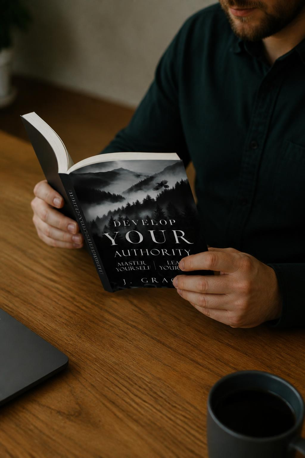 A reader with Develop Your Authority by Jessica Gracie