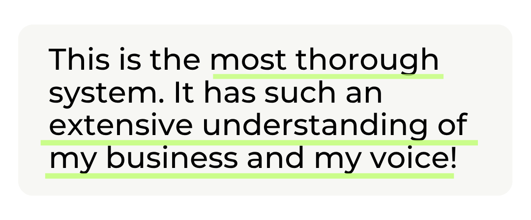 Client testimonial screenshot