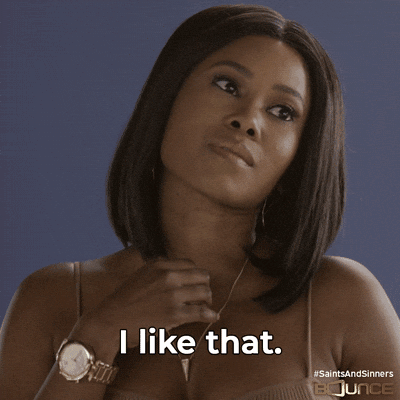 A woman nodding with the caption: I like that.