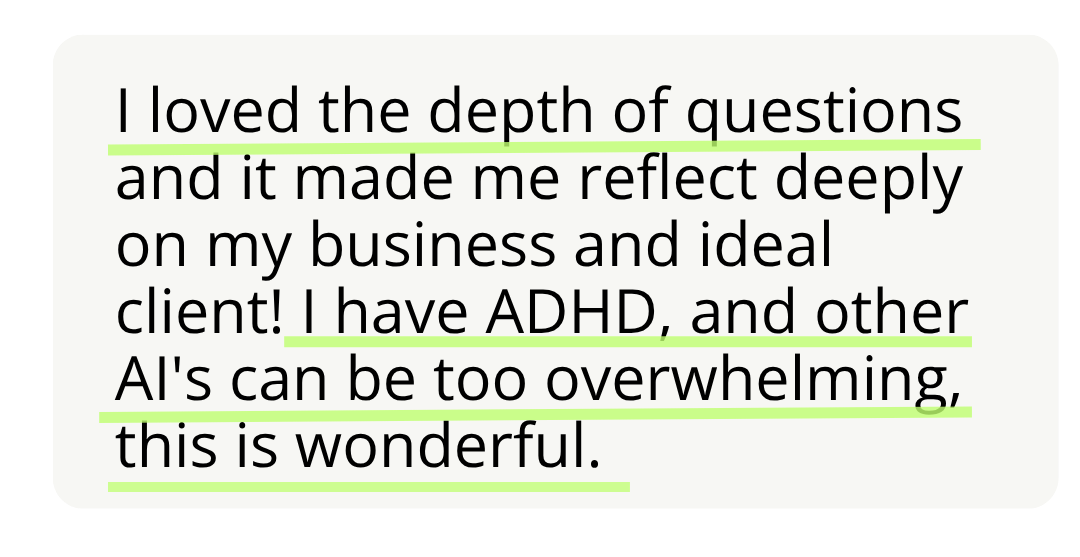 Client testimonial screenshot