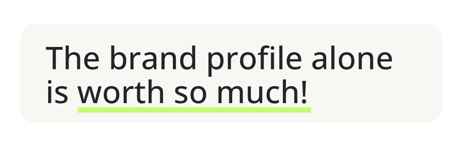Client testimonial screenshot