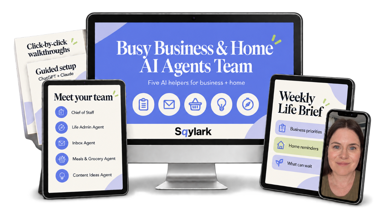 The Busy Business & Home AI Agent Team pack mockup