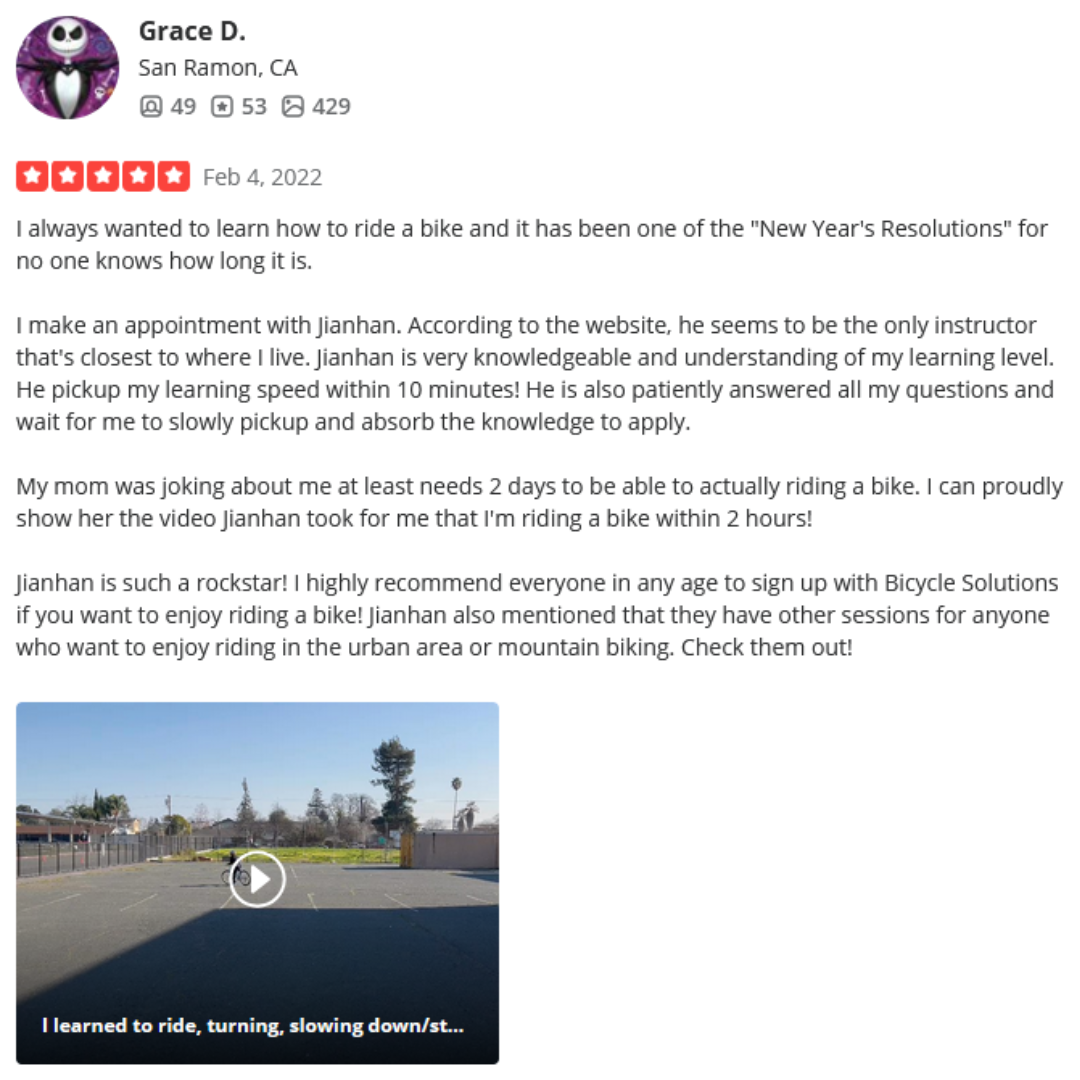 Yelp Review by Grace D.