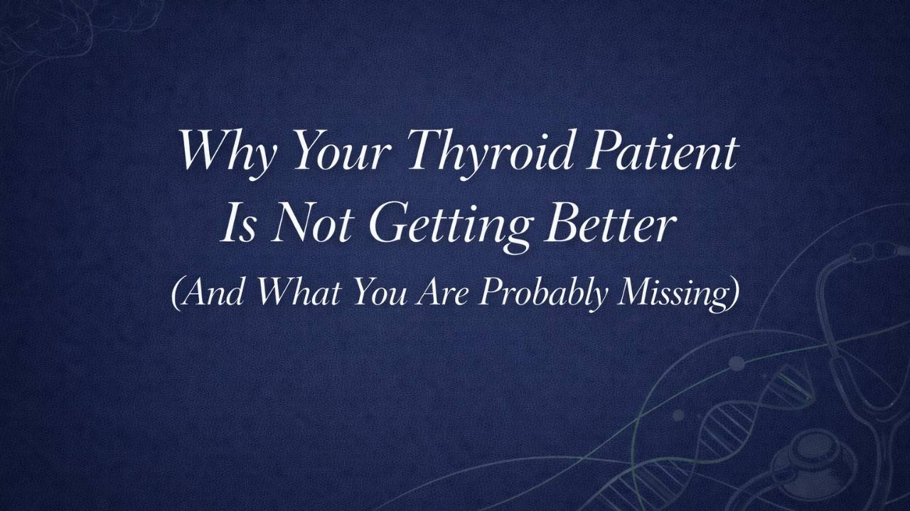 Why Your Thyroid Patient Is Not Getting Better (And What You Are Probably Missing)