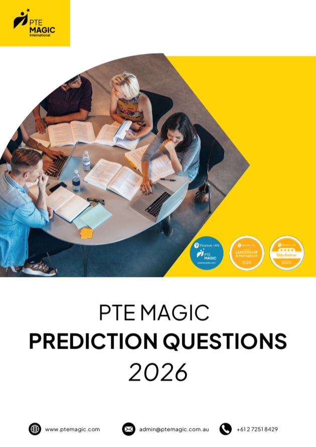 Cover of the PTE Magic Prediction Questions 2026 question bank
