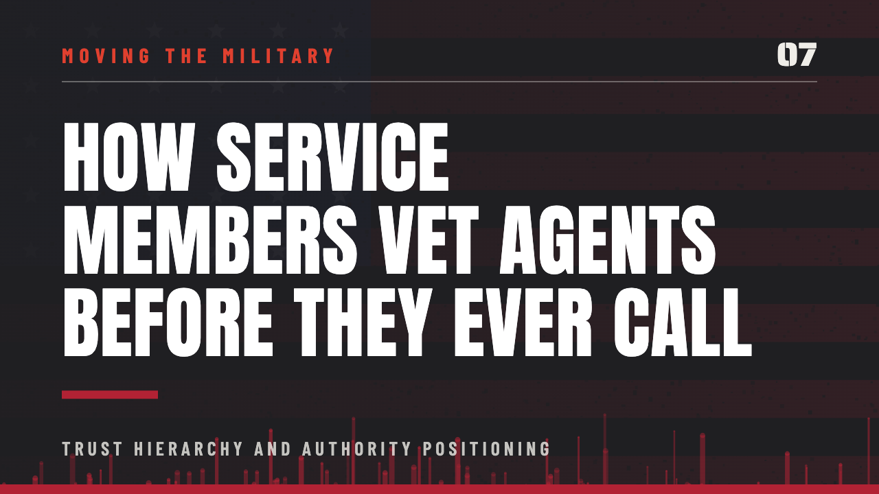 Moving The Military blog graphic: How Service Members Vet Agents Before They Ever Call
