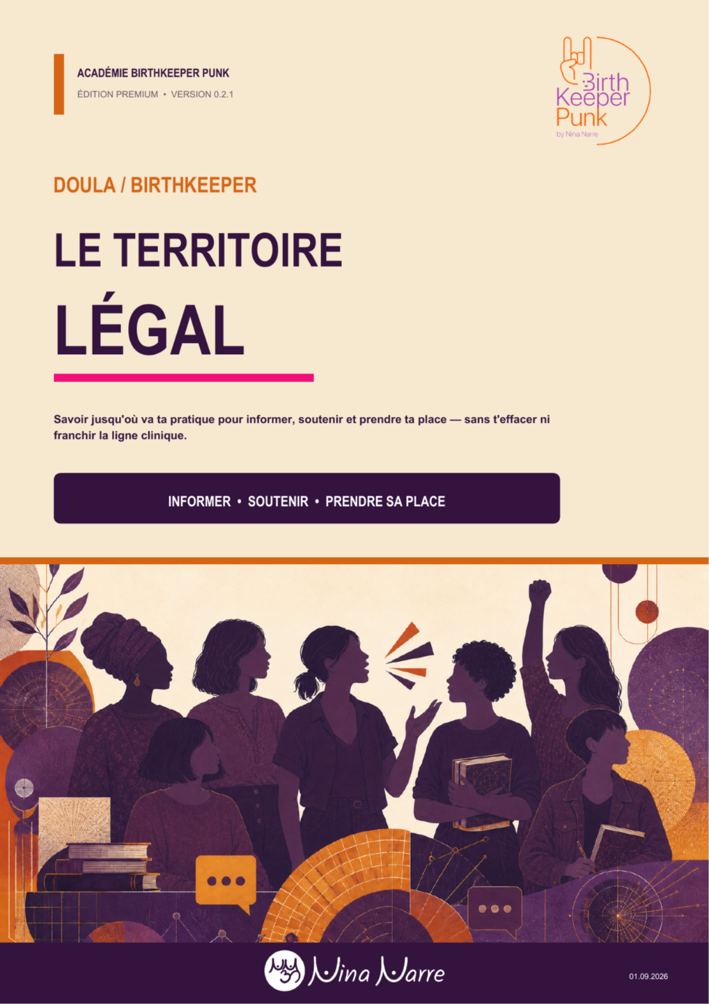 Couverture du guide Doula / Birthkeeper — Le territoire légal