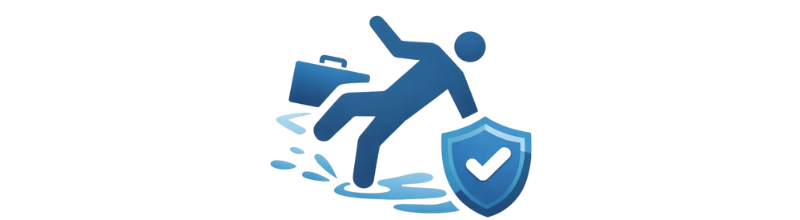 Slip and Fall icon representing general liability protection for coaching businesses