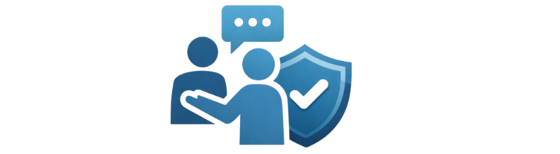 Professional liability insurance icon representing protection for coaching services and client relationships.