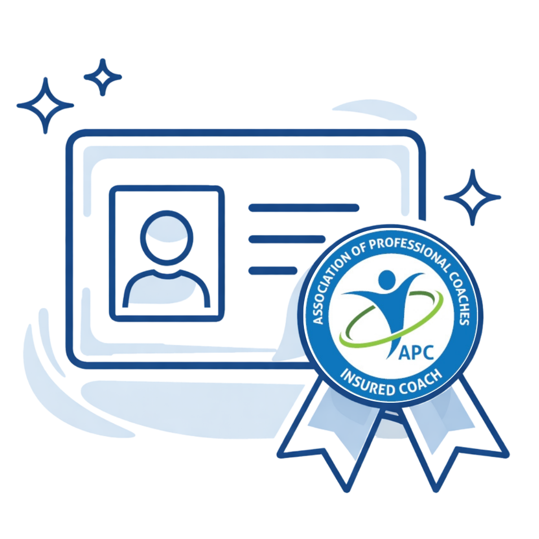 APC member badge showing professional credibility and association-backed coaching membership