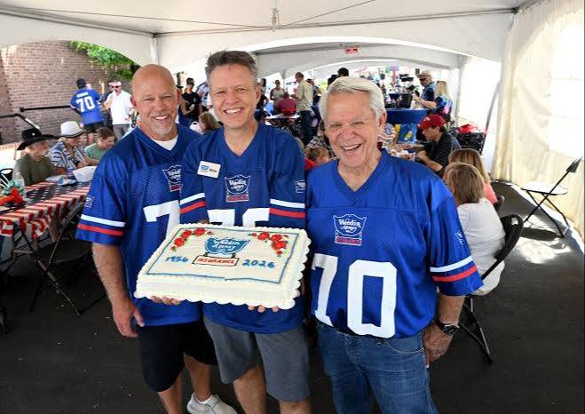 Eric Weedin and family celebrating 70 years of Weedin Agency