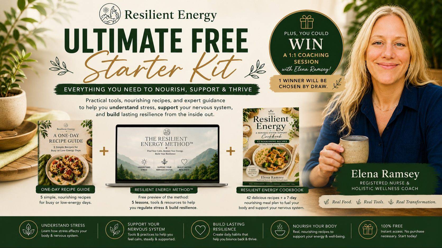 The Resilient Energy Cookbook – 42 Healthy Recipes, Meals, Snacks & Herbal Teas