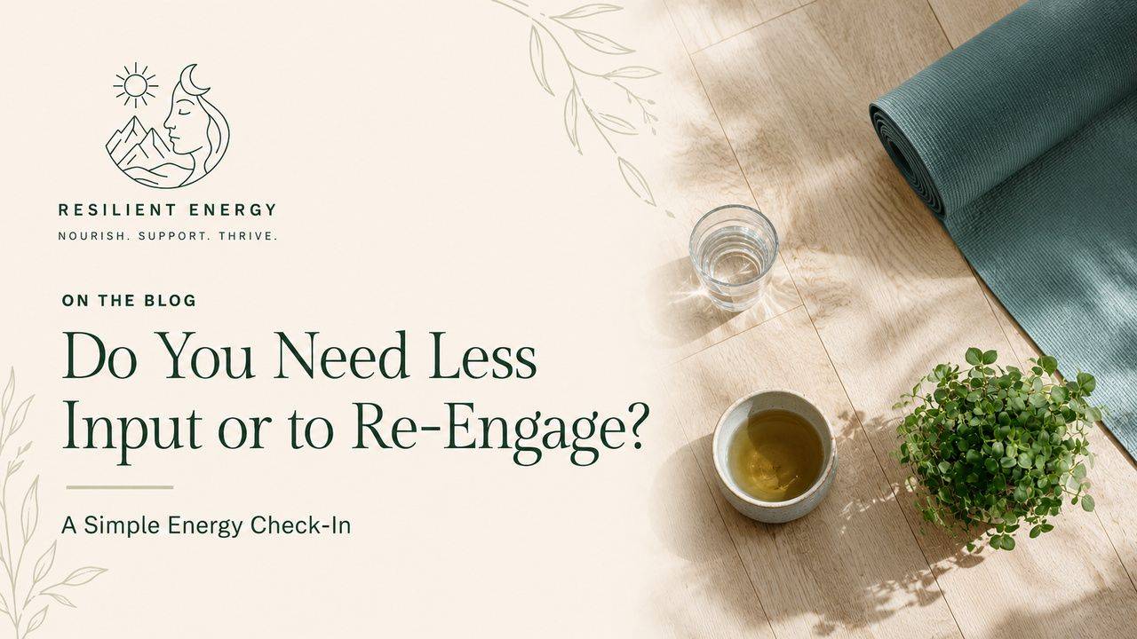 Do You Need Less Input or to Re-Engage? A Simple Energy Check-In.