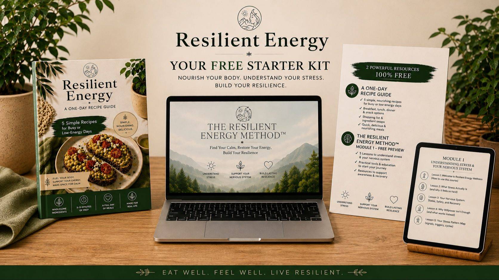 The Resilient Energy Cookbook – 42 Healthy Recipes, Meals, Snacks & Herbal Teas