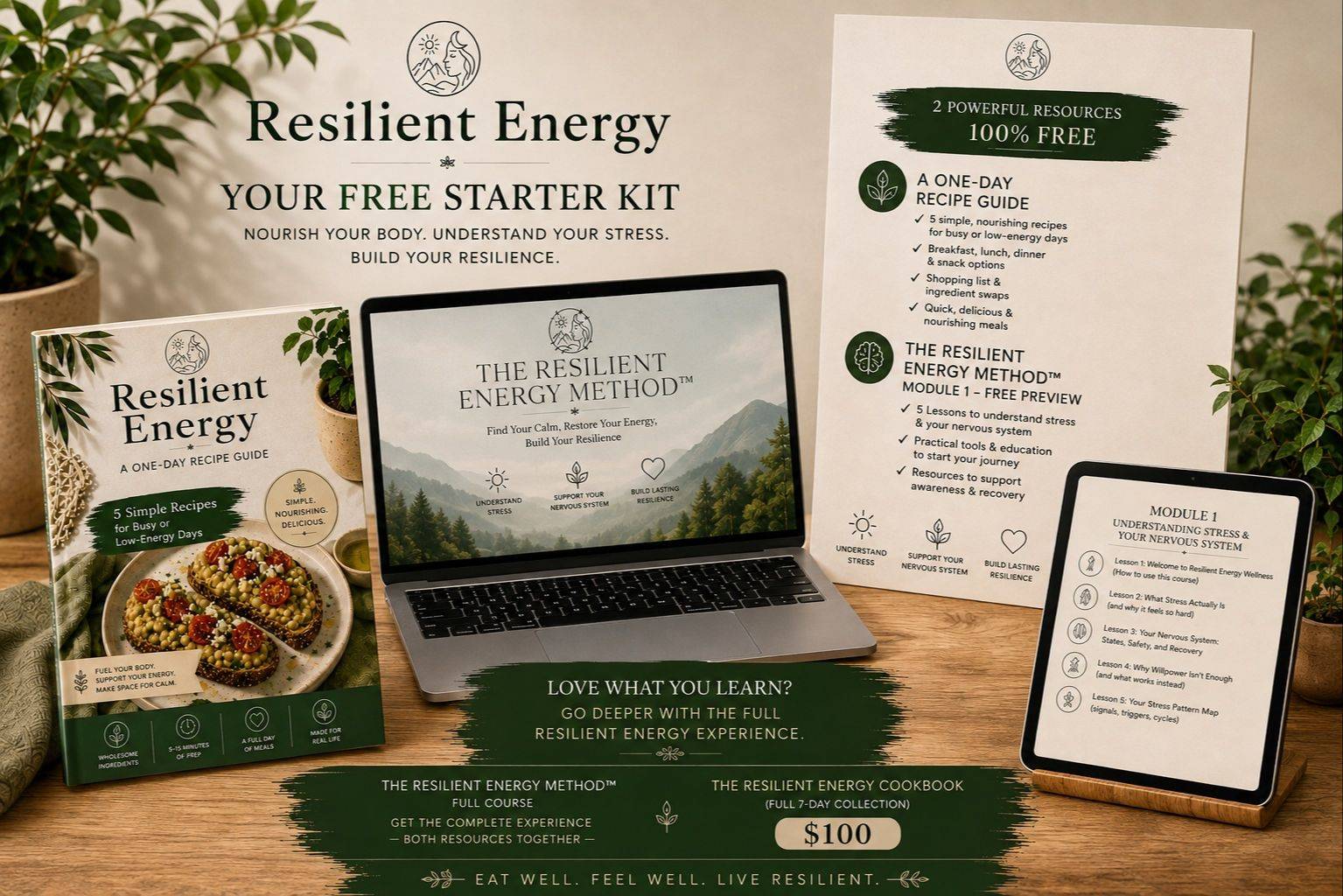 The Resilient Energy Cookbook – 42 Healthy Recipes, Meals, Snacks & Herbal Teas