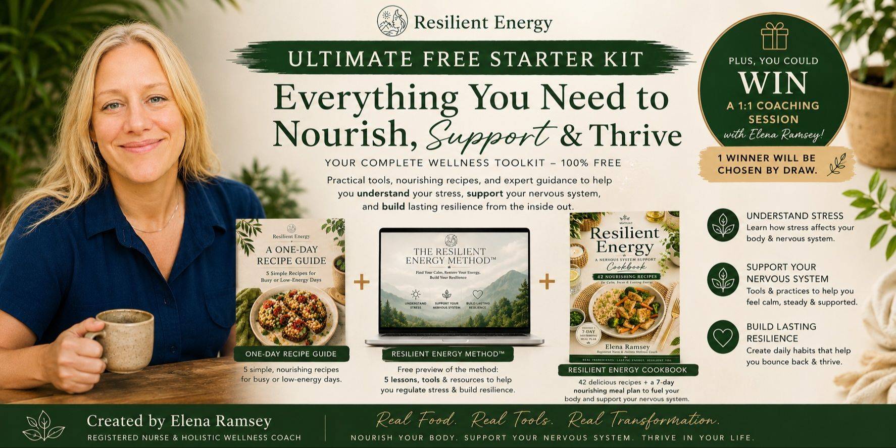 The Resilient Energy Cookbook – 42 Healthy Recipes, Meals, Snacks & Herbal Teas