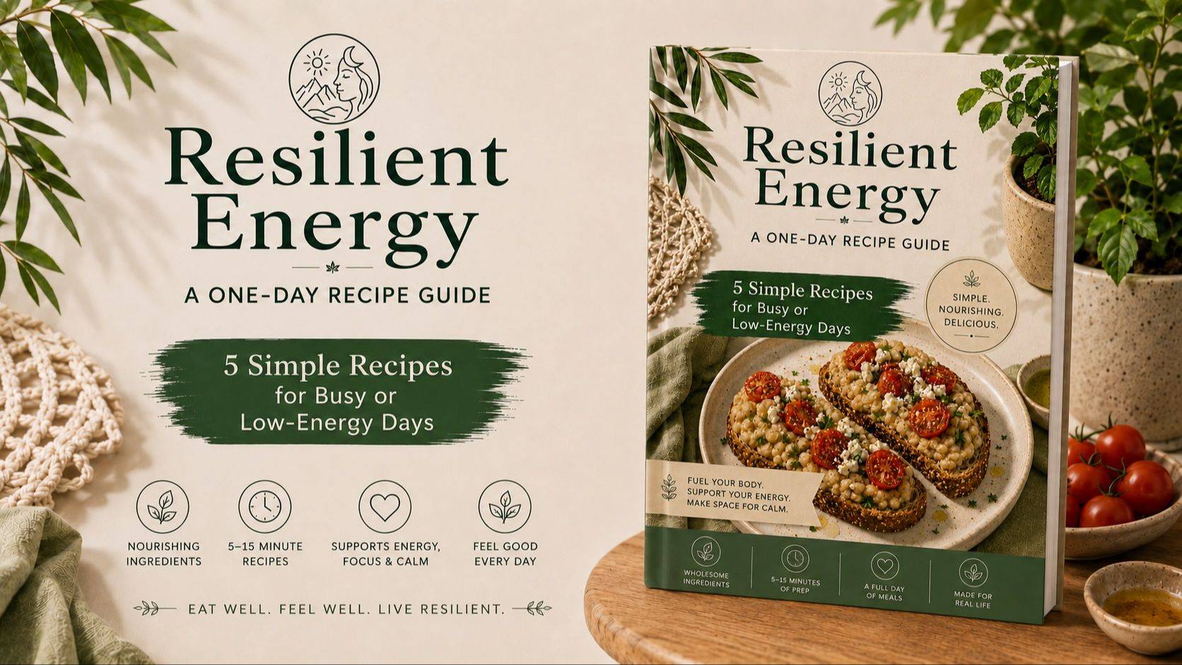 The Resilient Energy Cookbook – 42 Healthy Recipes, Meals, Snacks & Herbal Teas