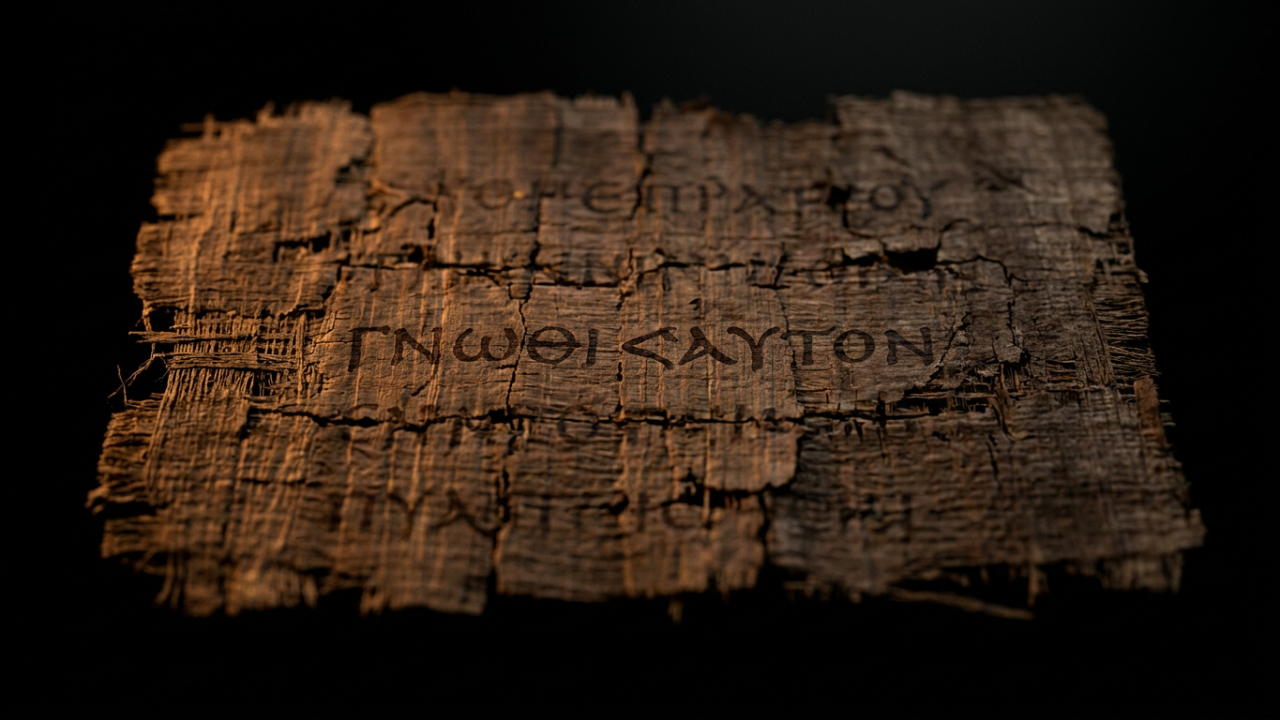  Ancient papyrus manuscript fragment under dramatic lighting — Fortis Vera Armory article on Bible manuscript evidence